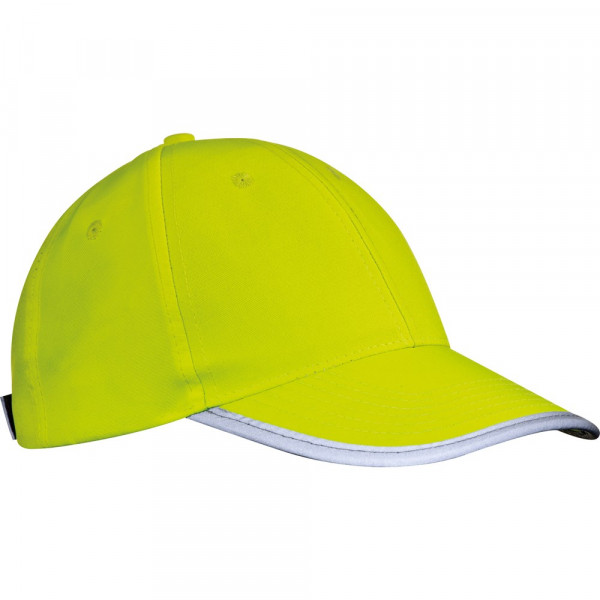 AZO freie 6 Panel Baseballcap für Kinder aus Polyester mit reflektierender Borte