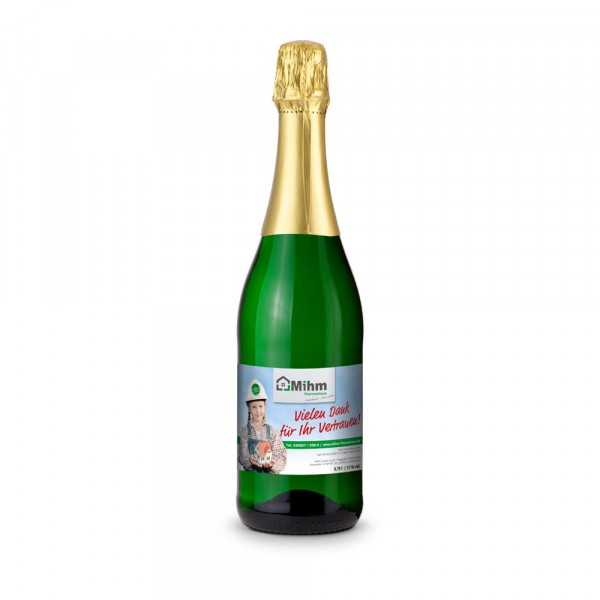 Sekt Cuvée – Flasche grün, 0,75 l